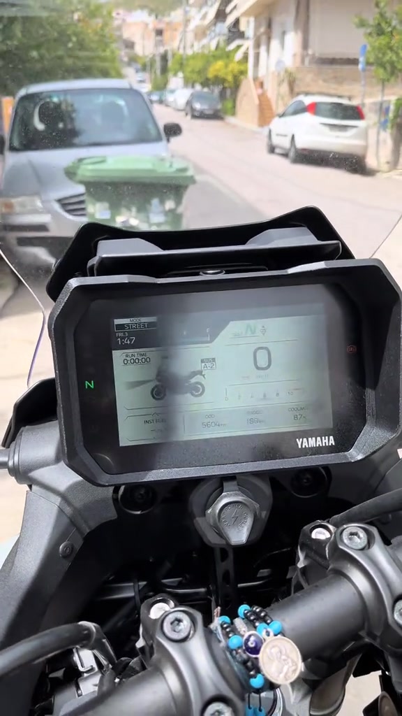 Σκίαστρο Οθόνης Yamaha Tracer 9 (2025+) – Μαύρο – τοποθετημένο, φωτογραφία 1