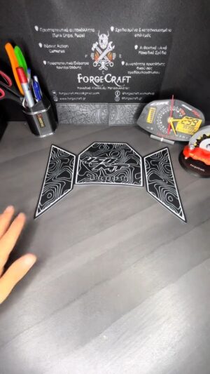 Tankpad Set CFMoto 450MT – Cartographer, Μαύρο / Λευκό – Forgecraft