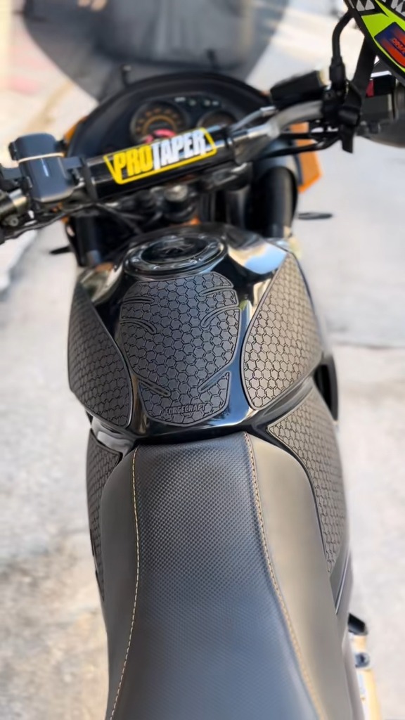 Tankpad Set Kawasaki KLE500 – Hexstacy, Μαύρο – εικόνα 2