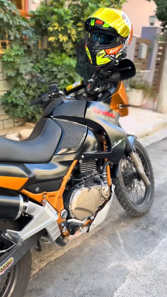 Tankpad Set Kawasaki KLE500 – Hexstacy, Μαύρο – εικόνα 3