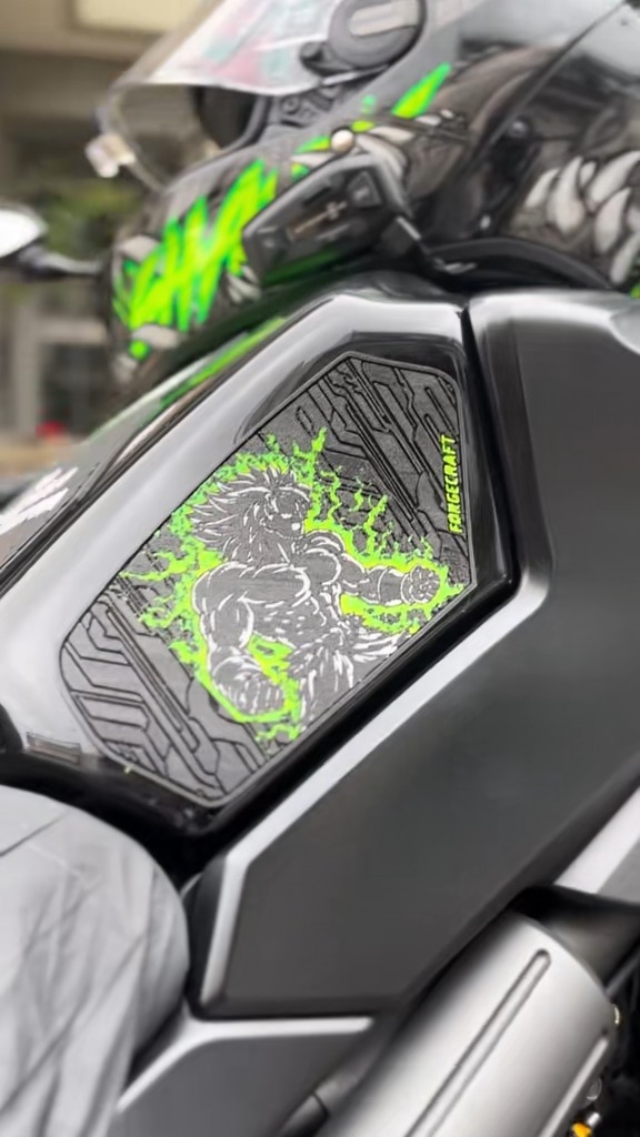 Tankpad Set Kawasaki Versys 650 – Dragon Ball, Μαύρο / Πράσινο / Λευκό – εικόνα 3